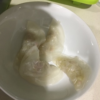 残った豚肉ミンチでちょこっと餃子